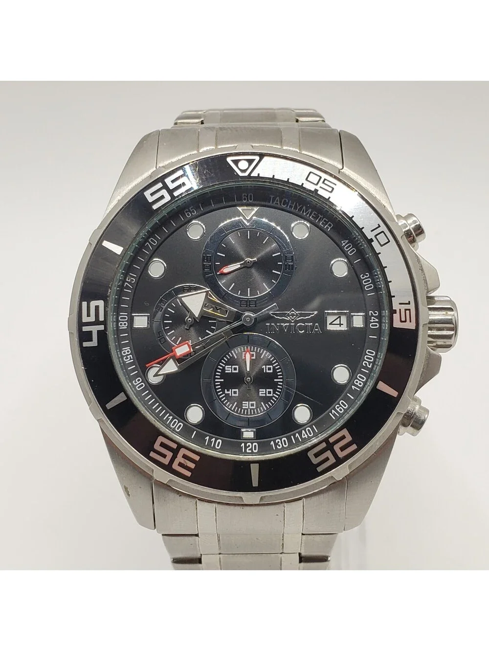 Invicta Chronograph 17012 Mens Watch 42mm Rotating Bezel New Battery